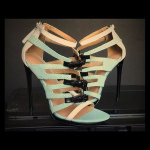 L.A.M.B. Mint strappy high heels